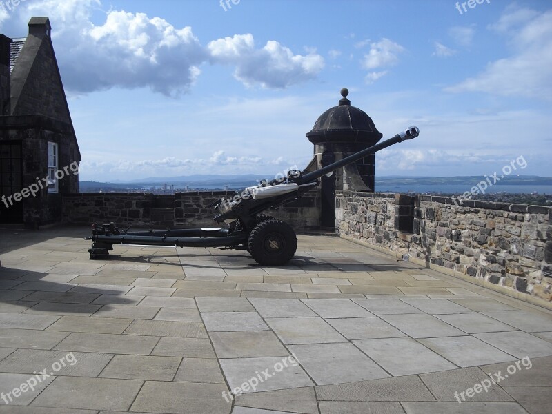 Cannon Artillery Edinburgh Castle Military Historical