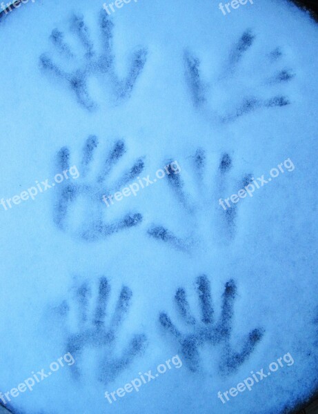 Handprint Cold Winter Wintry Season