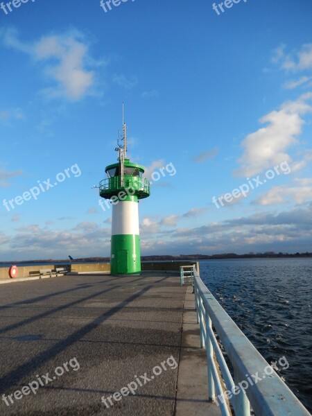 Lighthouse Baltic Sea Travemünde Harbour Entrance Free Photos