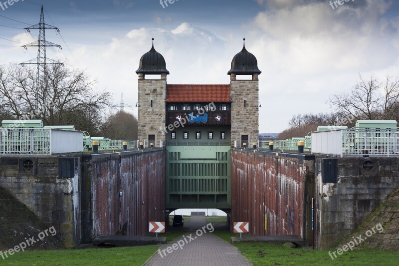 Boat Lift Ship Lock Waltrop Germany Henrichenburg Locks Park