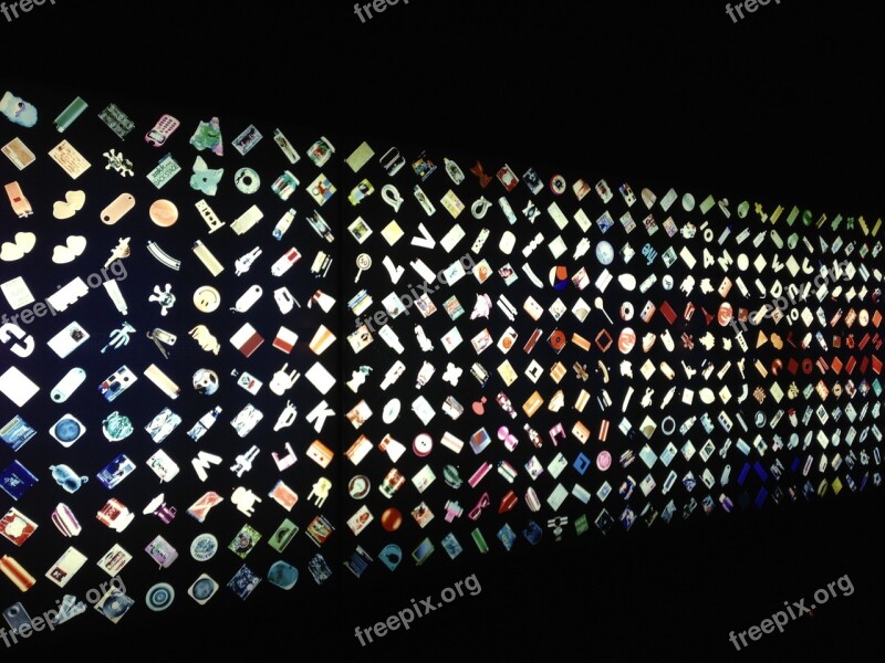 Lights Wall Colorful Structure Pattern