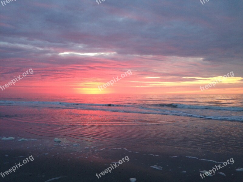 Sunset Hilton Head South Carolina Water