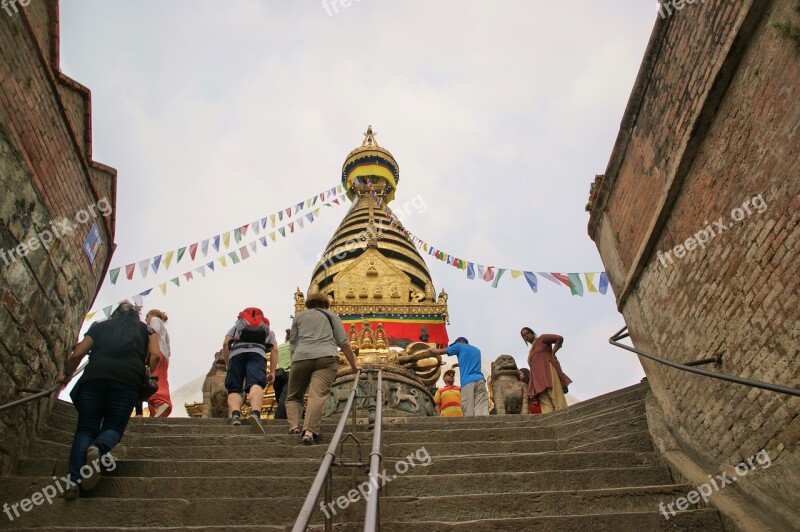 Stupa Nepal Kathmandu Monastery Temple