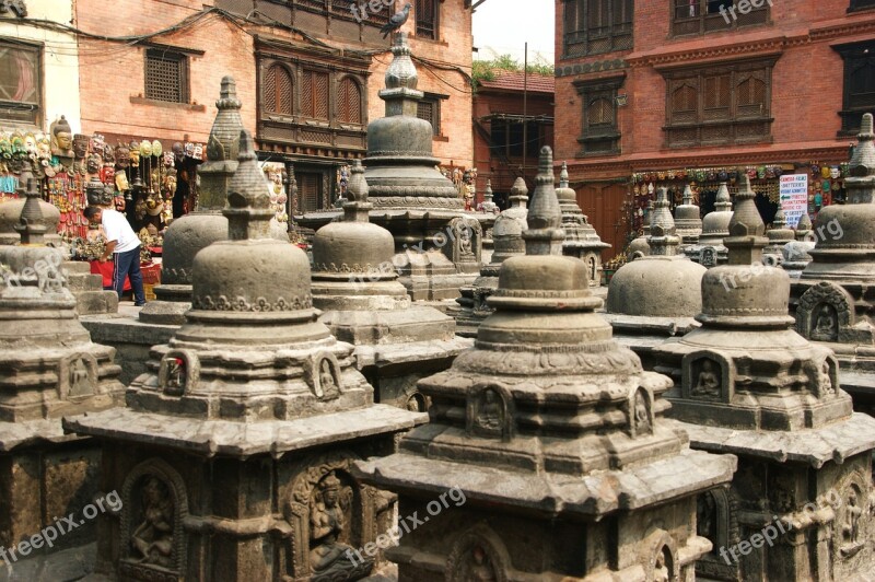 Kathmandu Monastery Temple Stupas Buddhism