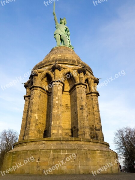 Hermann Memorial Monument Germane Teuteburg Sky