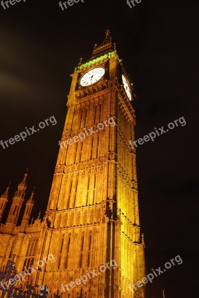 Clock Tower Landmark Europe London