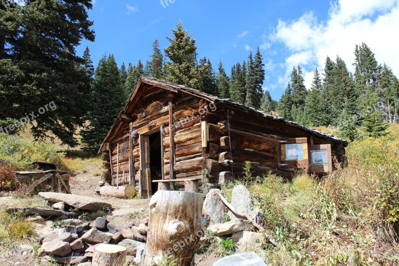 Cabin Colorado Rocky Log Mountains