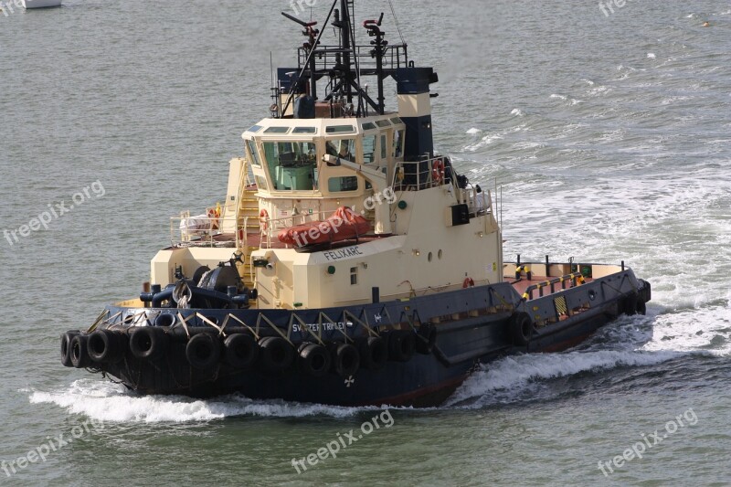 Boat Ship Tug Water Port