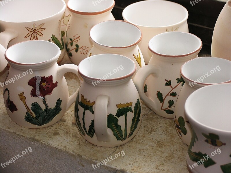 Ceramic Mug Pitcher Motif Art