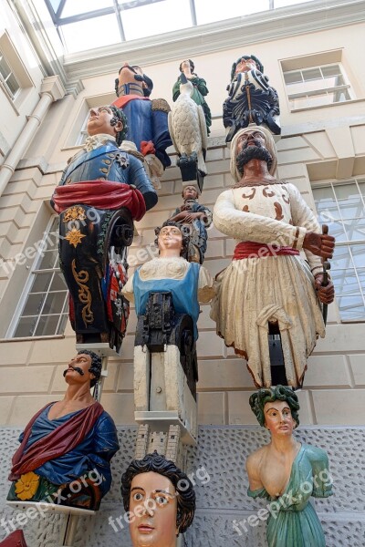 Figureheads Nautical Statues Wooden Weathered