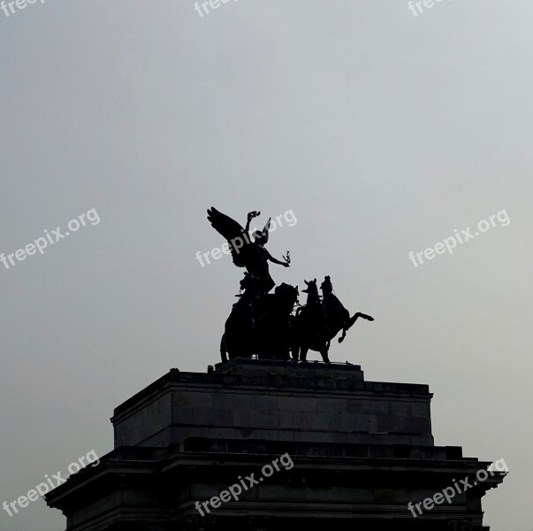 Marble Arch London Statue Silhouette Sculpture