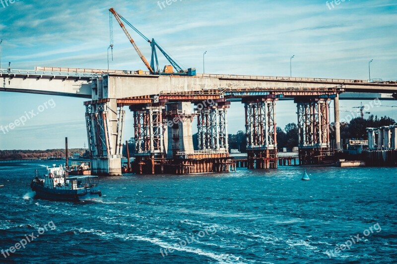 Rostov Don River Bridge Atmosphere