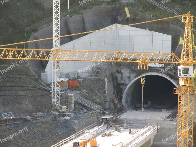 Tunnel Construction Site High-speed Rail Line Masserberg Ice Free Photos