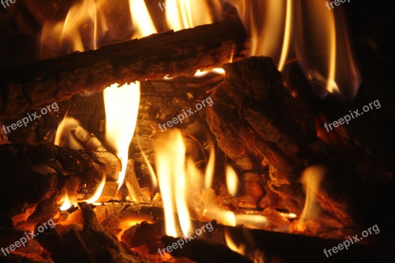 Fire Fireplace Firebox Burn Free Photos