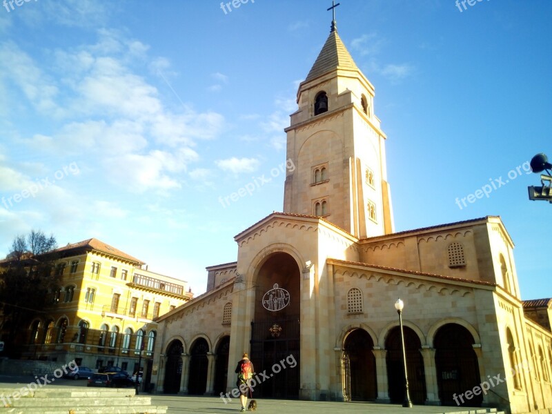 Iglesia San Pedro Gijón Asturias Spain Sky