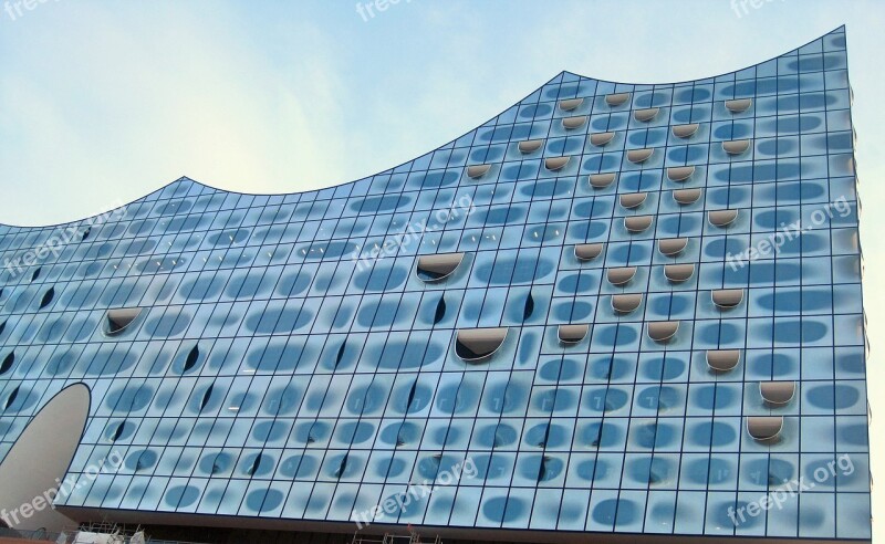 Nordansicht Elbphilharmonie Hamburg Harbour City Elbe Philharmonic Hall Side-view