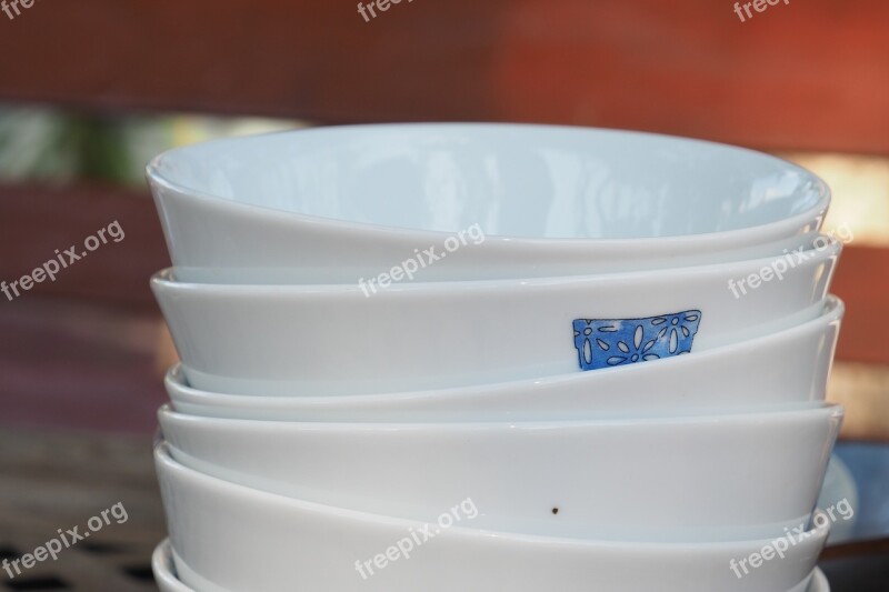 A Bowl Cup Porcelain Bowl White Picnic