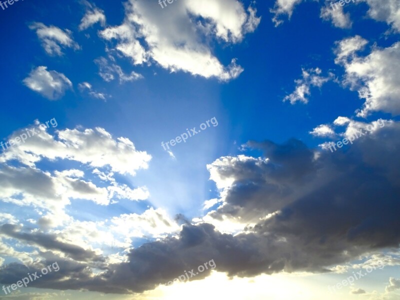 Sky Clouds Blue White Cloud Grey Clouds