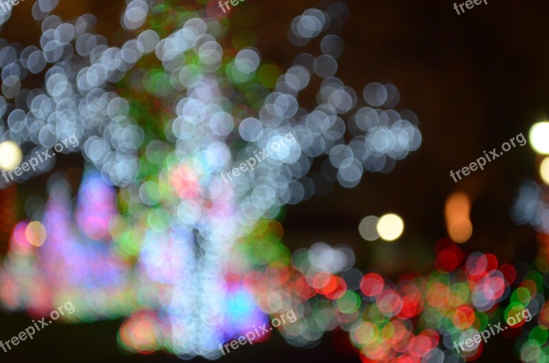 Bokeh Christmas Lights Fuzzy Idea Unclear Free Photos