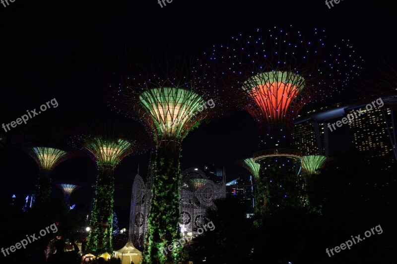 Light Show Garden Of The Bay Architecture Landmark Free Photos