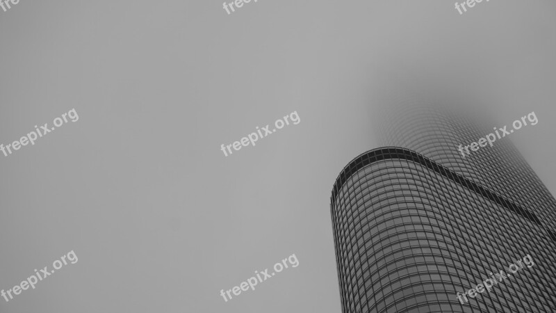 Trump Tower Chicago Foggy Minimal Eerie