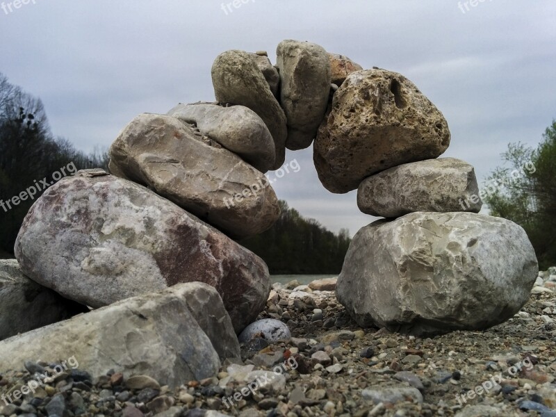 Bridge Balance Stones Arch Connective