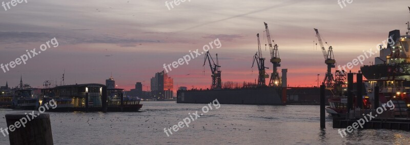 Port Of Hamburg Elbe Philharmonic Hall Germany Elbe Landmark