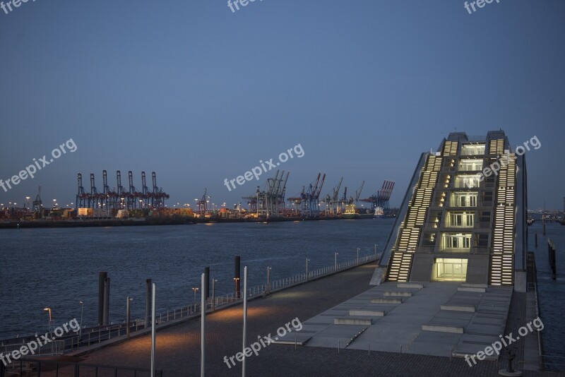 Dawn Port Hamburg Dockland Mood