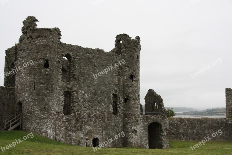 Wales Castle Runine United Kingdom Fortress