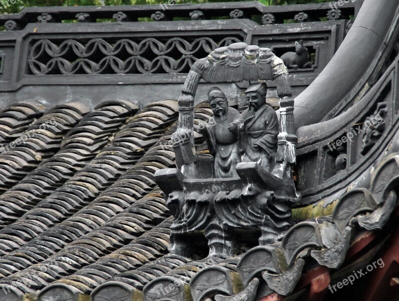 China Shanghai Old Town Roofing Sculpture