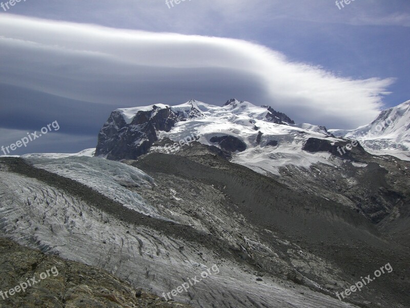 Mountain Monterosa Switzerland Snow Valais