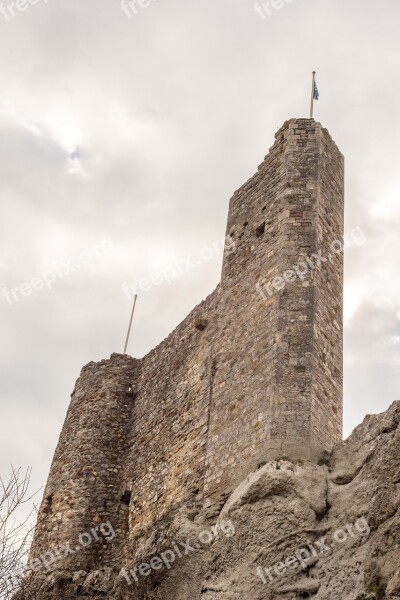 Castle Ruin Middle Ages Fortresses Rock