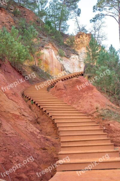 Roussillon France Ocher Rock Red Ochre