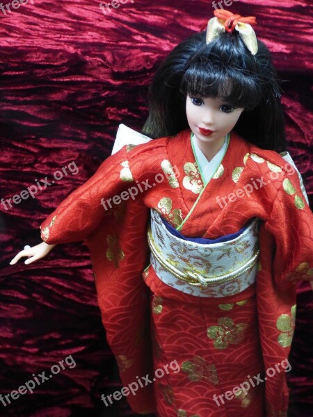 Doll Barbie Japan Asia Geisha