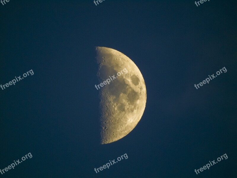 Luna Half Night Colors Free Photos