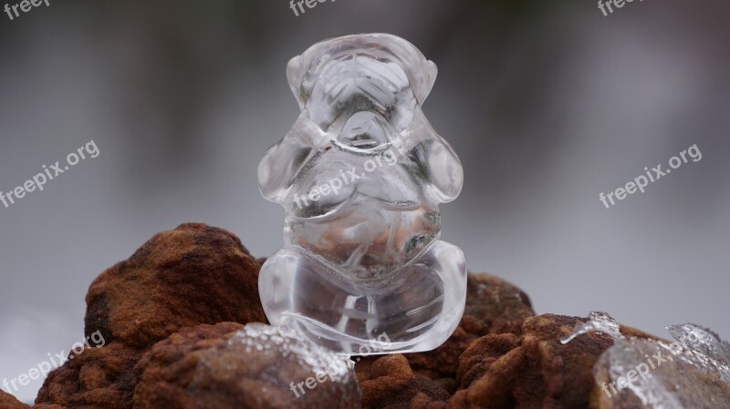 Crystal Monkey Glass Crystal Clear Rock