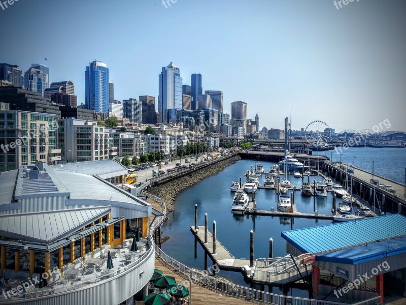 Seattle Water Front Washington Seattle Skyline