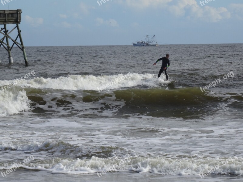 Surf Surfer Sea Ocean Waves