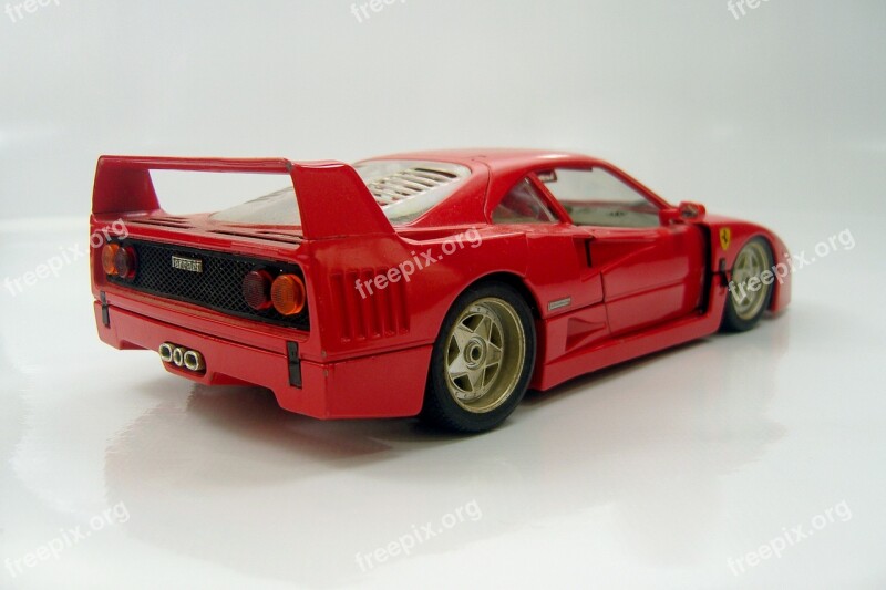 Car Red Ferrari Toy Rear