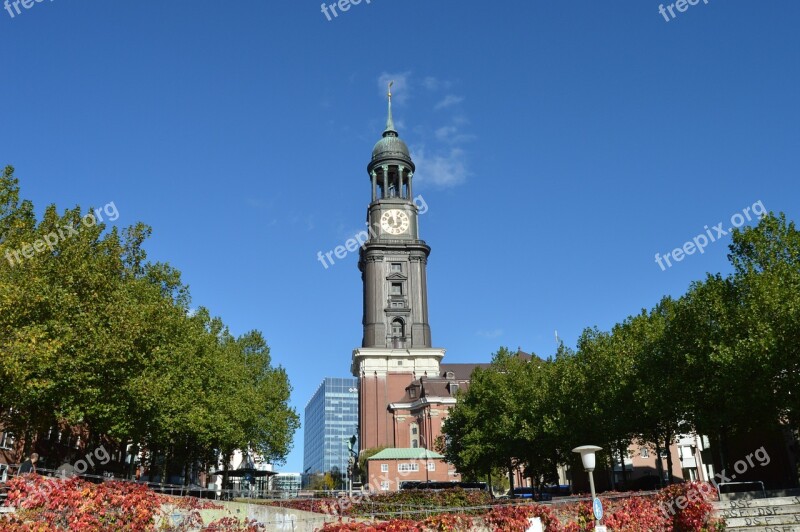 Hamburg Michel Steeple Church Architecture