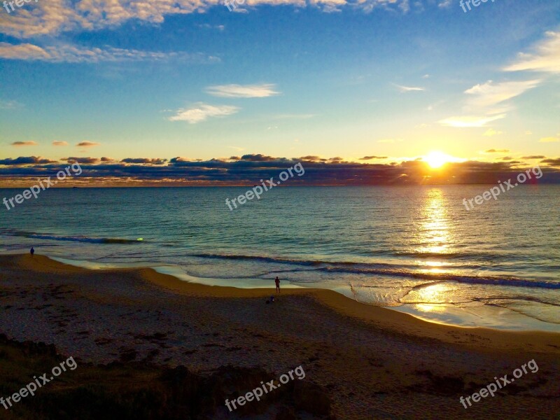 Beach Sunset Sky Sunset Beach Sand