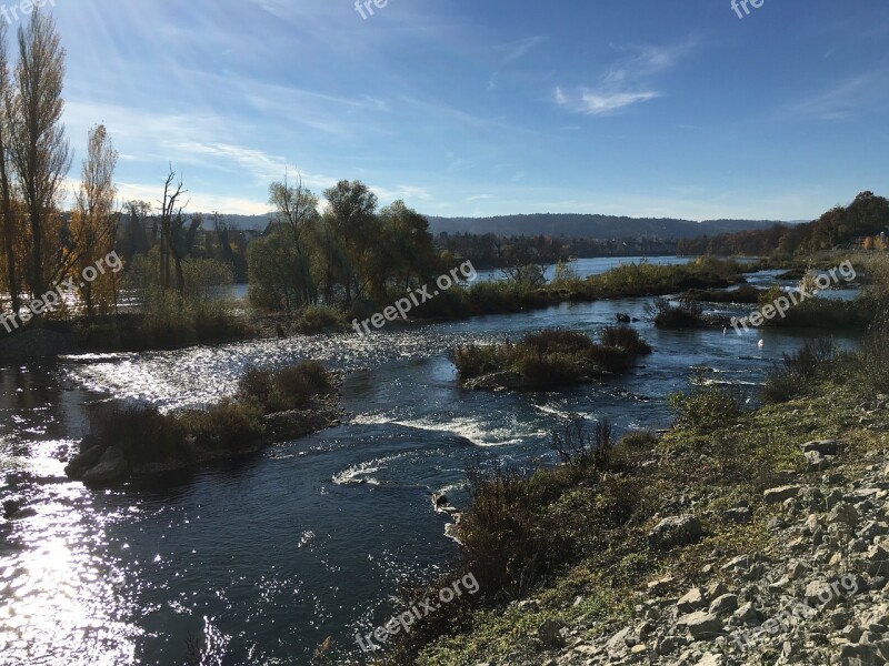 Water River Fluent Rhine Rheinfelden