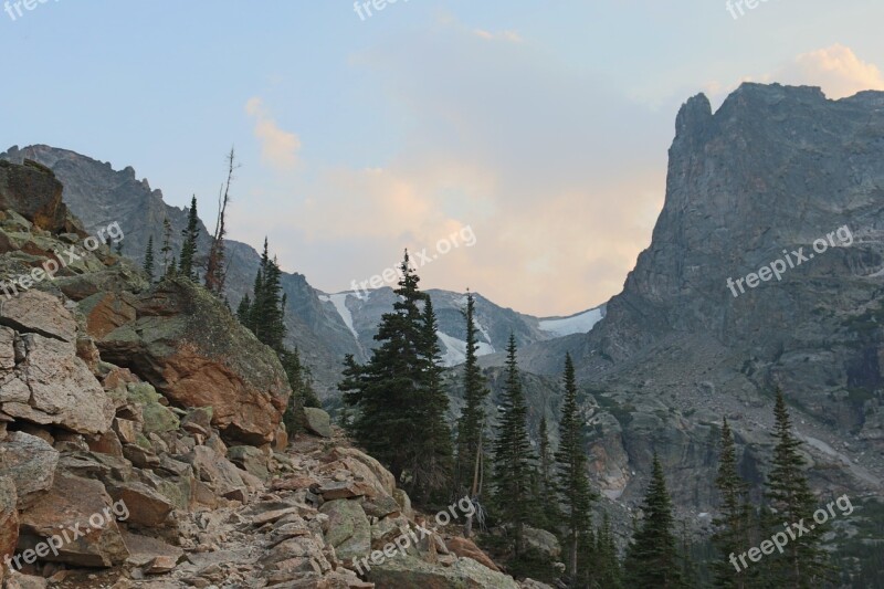 Rocky Mountains Rocky Mountain National Park Hiking Trail Colorado Fern Lake Colorado