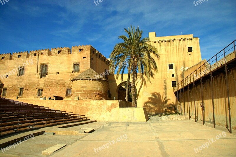 Cuevas De Almazora Castillo Del Marqués De Los Ethan Andalusia Courtyard Free Photos