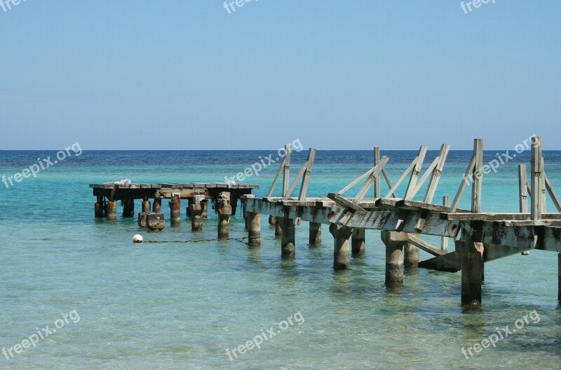 Web Sea Water Boardwalk Blue