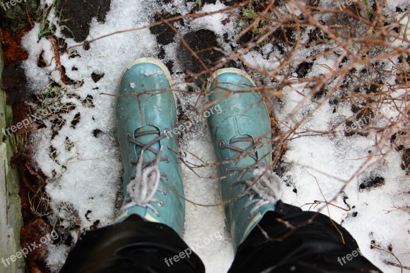 Shoes Snow Winter Cold Blue