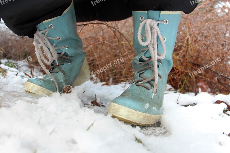 Shoes Snow Boots Winter Blue