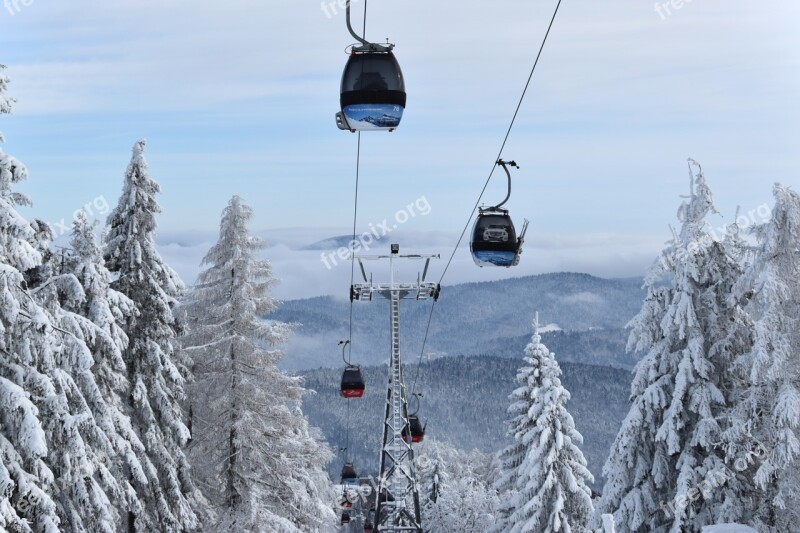 Gondola Sycamore Krynicka Winter In The Mountains Krynica Mountain Winter Landscape