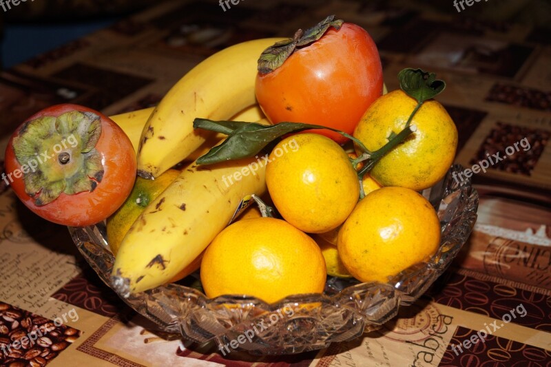 Fruit Table Banana Clementines Mandarins