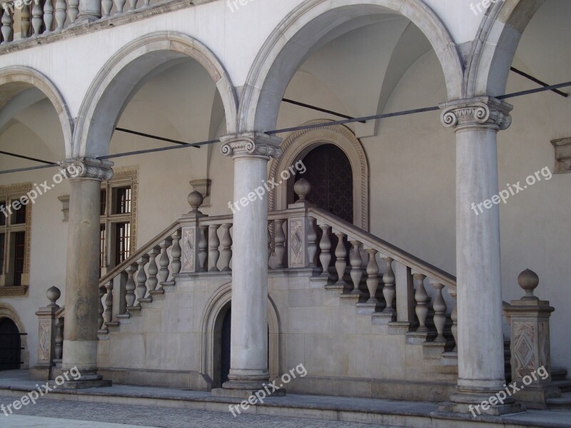 Wawel Castle Courtyard Monument Architecture